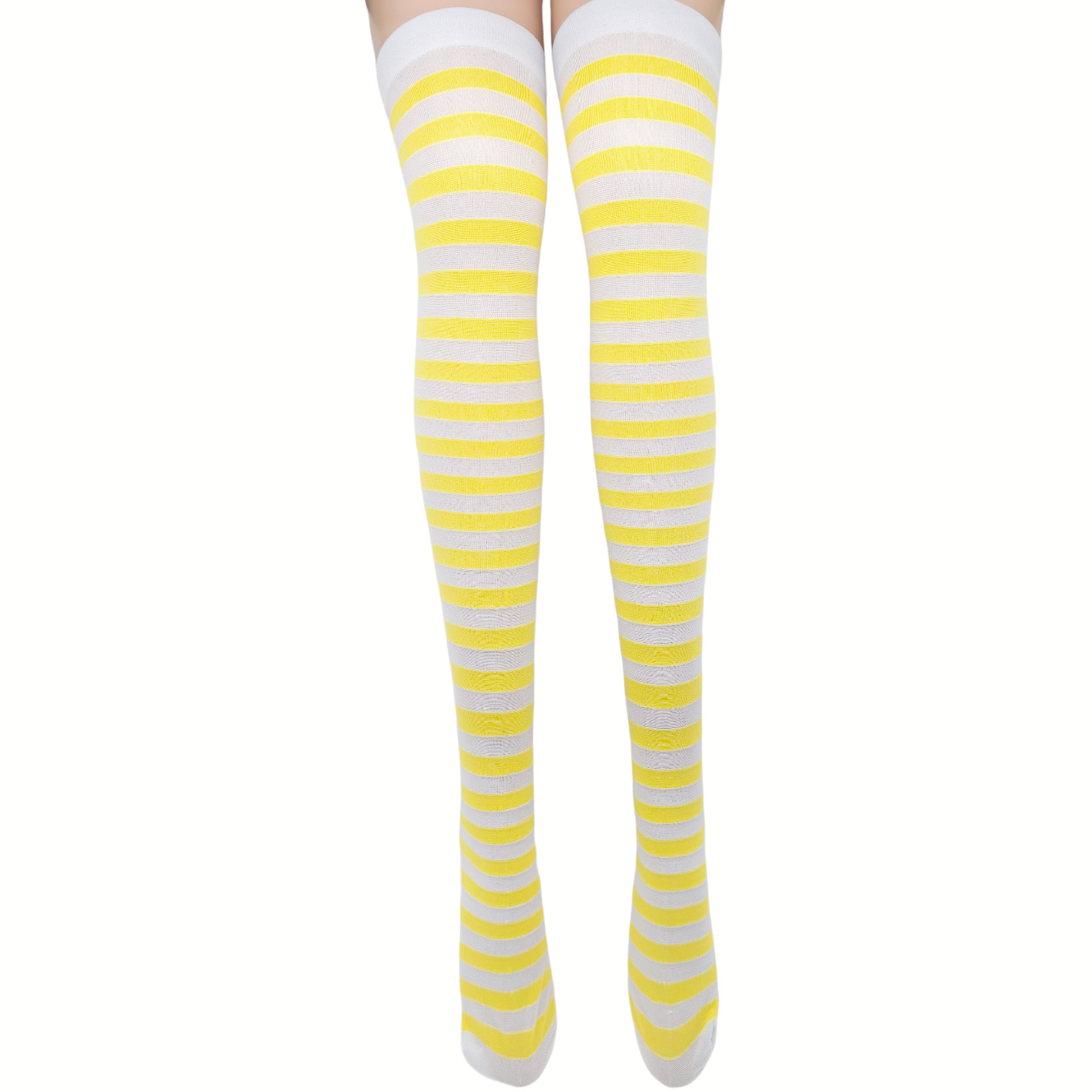Picture of Halloween Christmas Striped Stockings Party Costume Accessories Over-the-Knee Stockings Striped Pantyhose