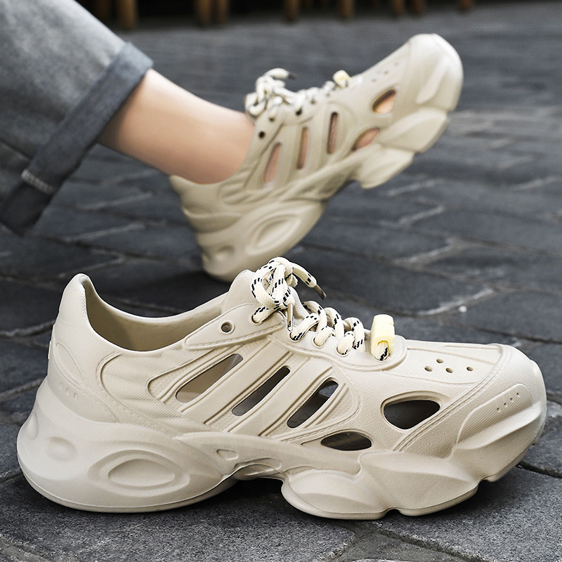 Shoes Men's Fashion All-match Casual Shoes Hollow Breathable Single-layer Shoes Summer New Men's Sandals Not Stinky Foot Hole Shoes