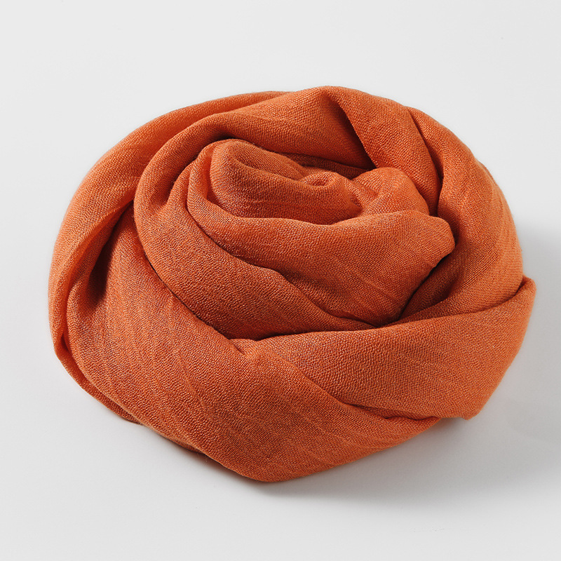 Picture of Solid Color Cotton and Linen Scarf Women's Artistic Sunscreen Scarf Scarf Beach Long Scarf Wholesale Japanese Scarf Advanced Sense