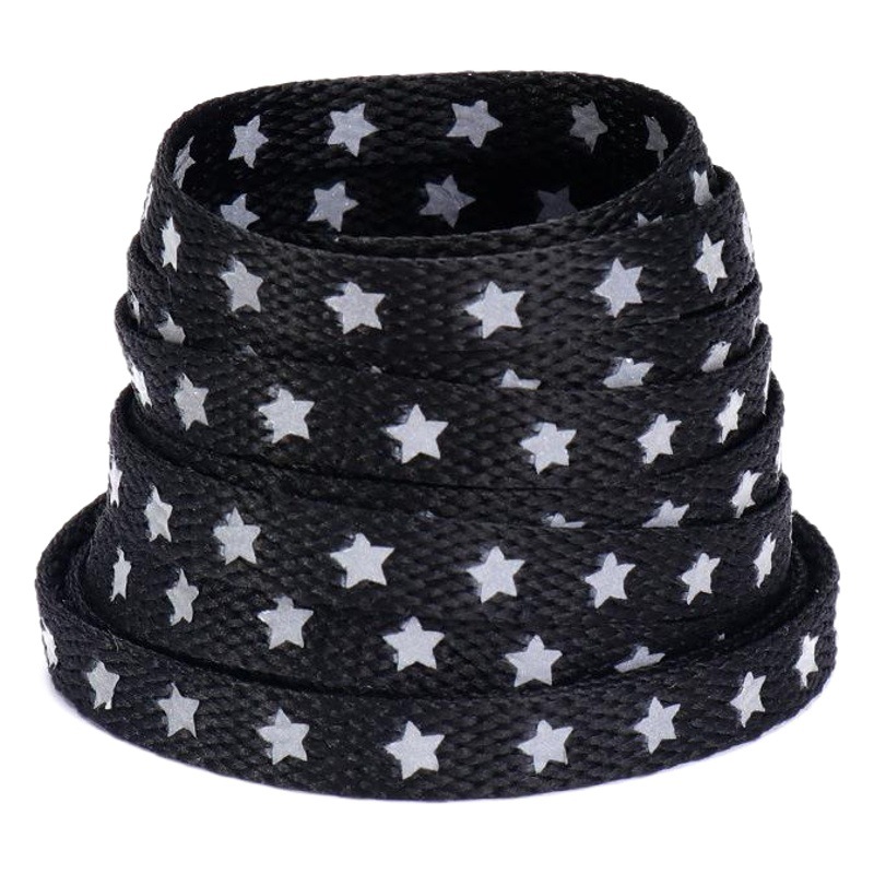 Reflective shoelace flat star personality tide canvas sports small white shoes basketball shoes night running black and white wild elephant wholesale