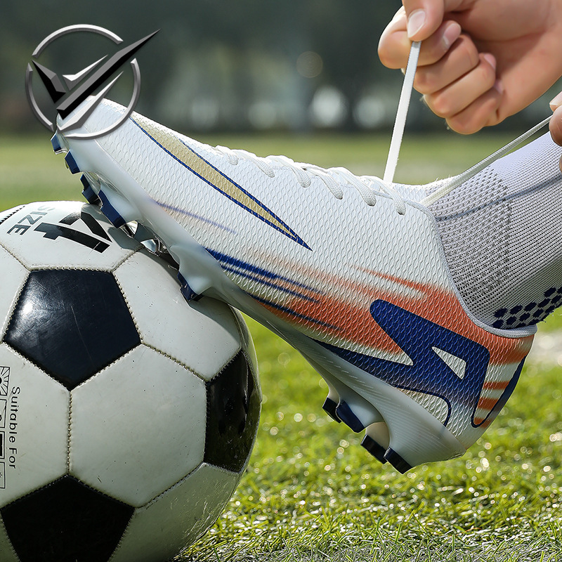 Cross-Border New Style 15 High-Top Football Shoes for Men, Adult Artificial Floor Long Spikes and Broken Spikes Training Sports Shoes
