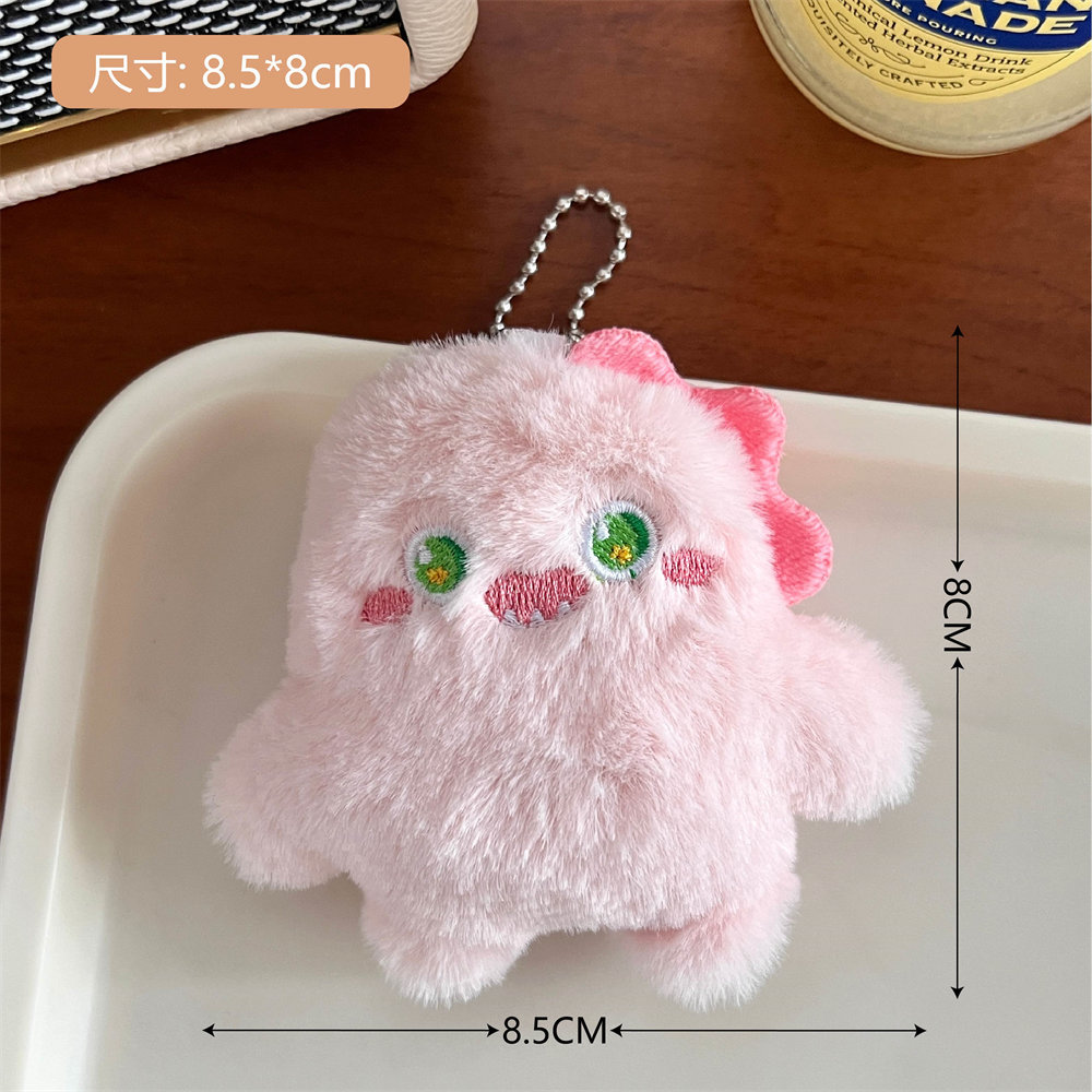 Picture of Cartoon Plush Bib Afraid of Dog Pendant Girl's Heart Schoolbag Pendant Long Hair Creative Doll Plush Doll
