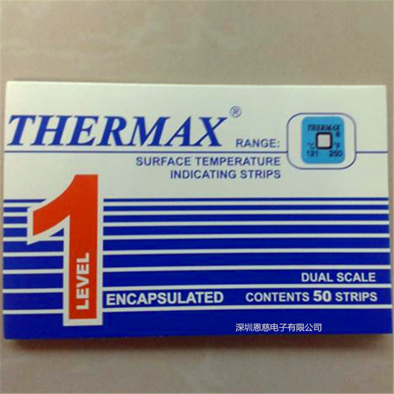 [Agent] British THERMAX temperature sensing sticker TMC single-grid temperature test paper 121-degree thermal temperature measuring sticker