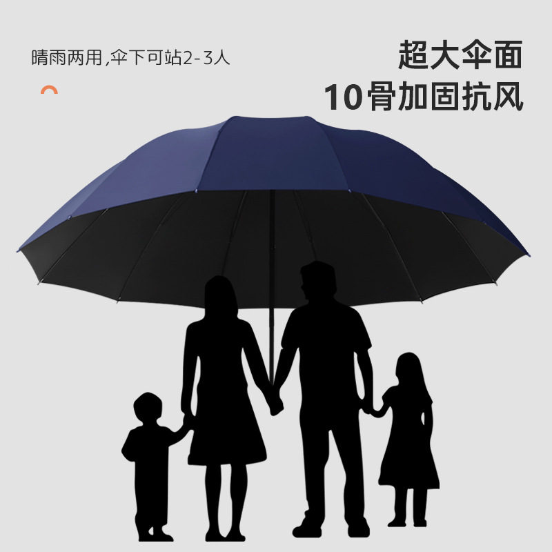 Picture of Umbrella Extra Large Umbrella Large Folding Solid Umbrella Women's Dual-Use Sunscreen Umbrella Sun Umbrella Advertising Umbrella