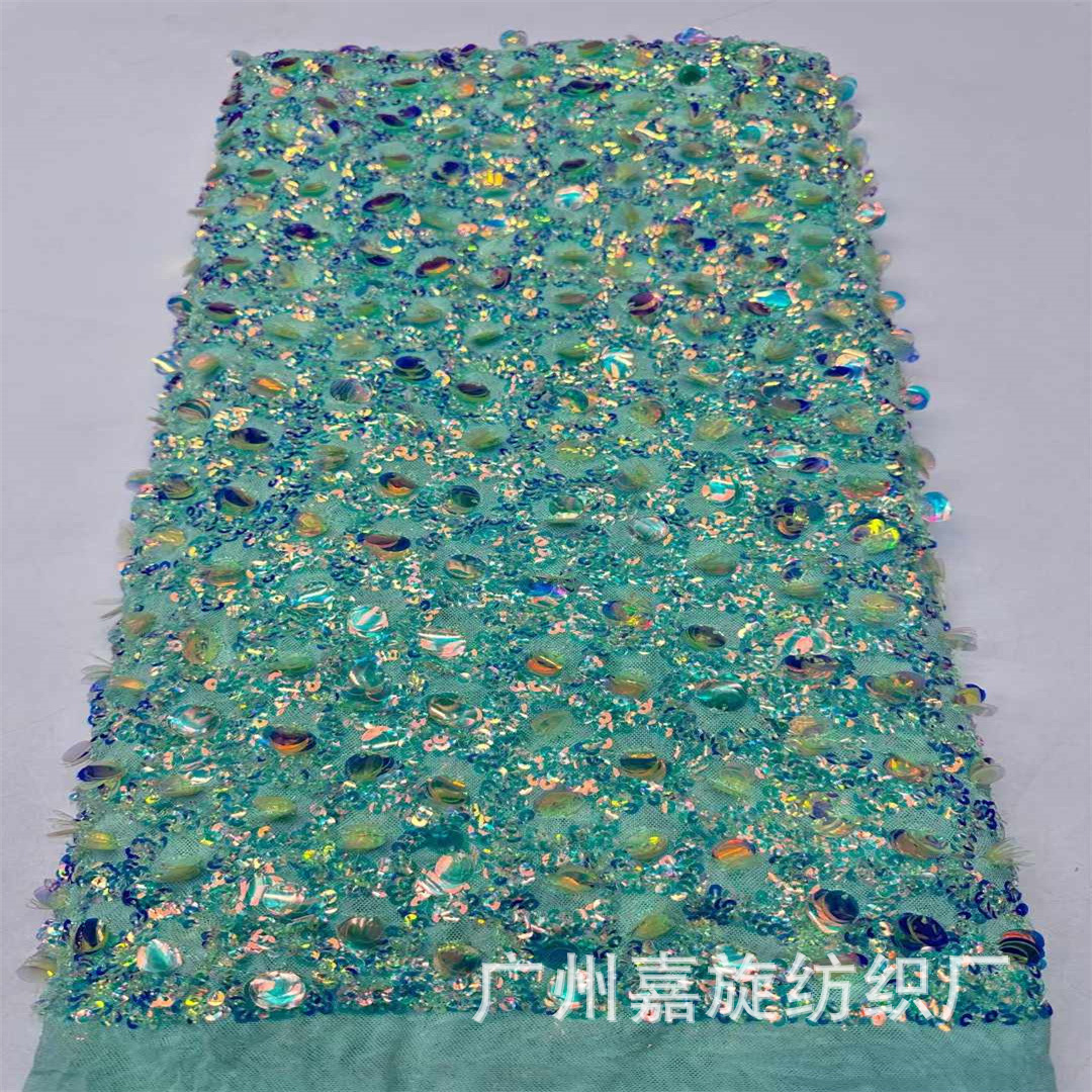 Super Flash Laser Golden Sequins Fabric Wedding Party Dress Children's Dress Princess Dress Stage Decorative Background Cloth