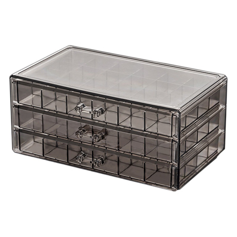 2023 New in stock jewelry storage box transparent multi-layer large capacity ring earrings necklace dresser storage