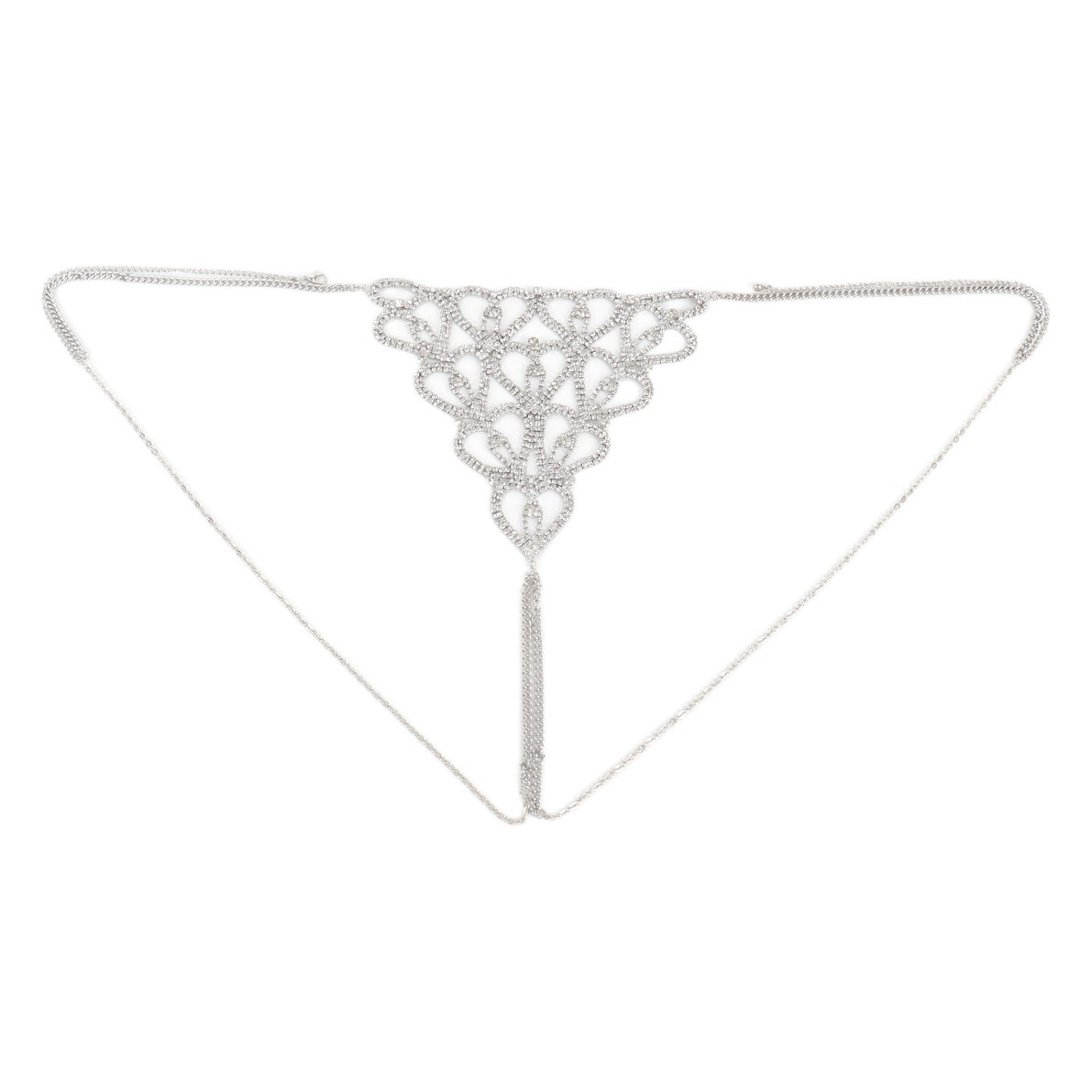 2023 cross-border explosions fashion sexy nightclub beach bikini diamond thong chain rhinestone body chain women