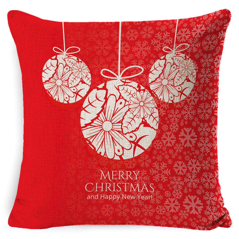 Picture of Christmas Pillow Case Linen Super Soft Peach Leather Printed New Amazon Household Products Cushion Pillow Case Custom