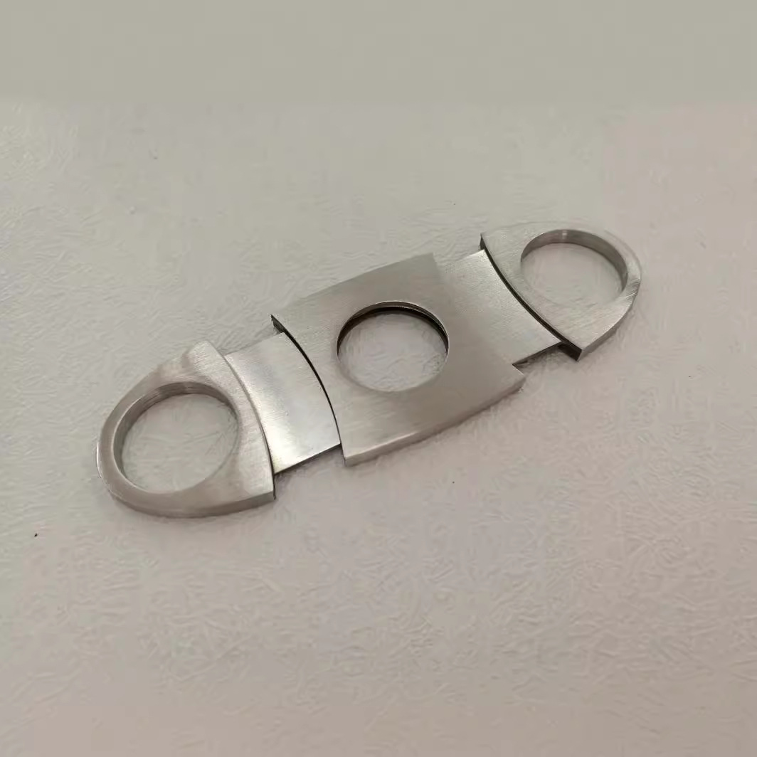 Picture of Metal Cigar Cutter 1112 #   Round Head Stainless Steel Cigar Cutter Cigar Cutter Cigar Tool Opp Bag