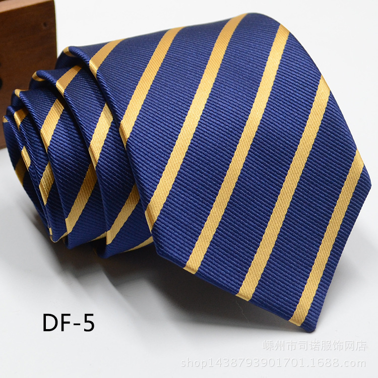Picture of Tie business formal men's tie polyester yarn Arrow 8cm business tie