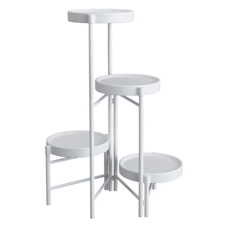 Picture of Cross-Border Simple Folding Iron Flower Stand Balcony Indoor Metal Plant Stand Manufacturer Wholesale Floor-Standing Small Potted Plant Stand