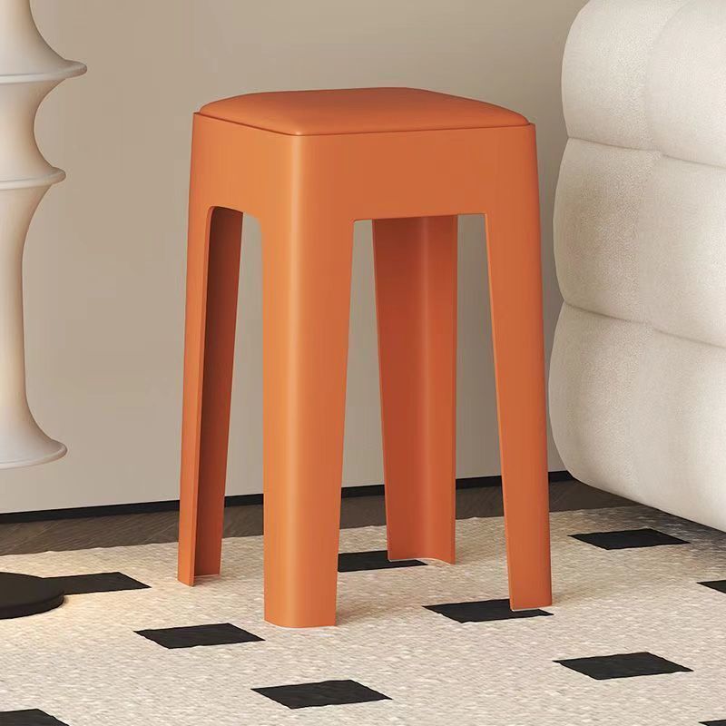 Picture of Plastic stool for home use thickened adult sturdy living room dining table eating non-slip stool can be stacked simple high stool bench