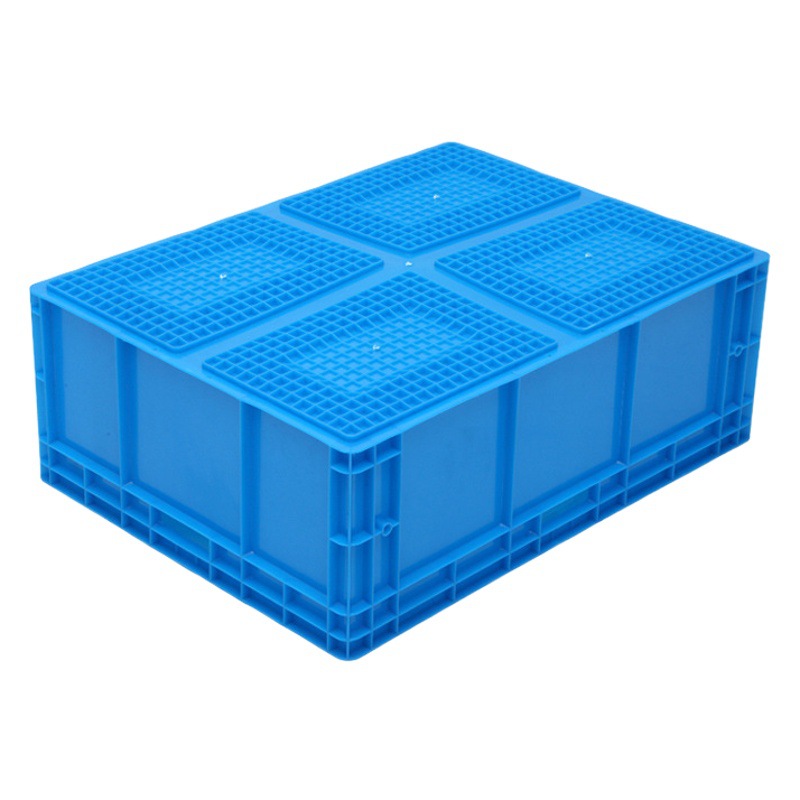 Industrial Grey Plastic Thickened Turnover Box with Lid Flip Box Auto Parts Storage Transfer Logistics Box
