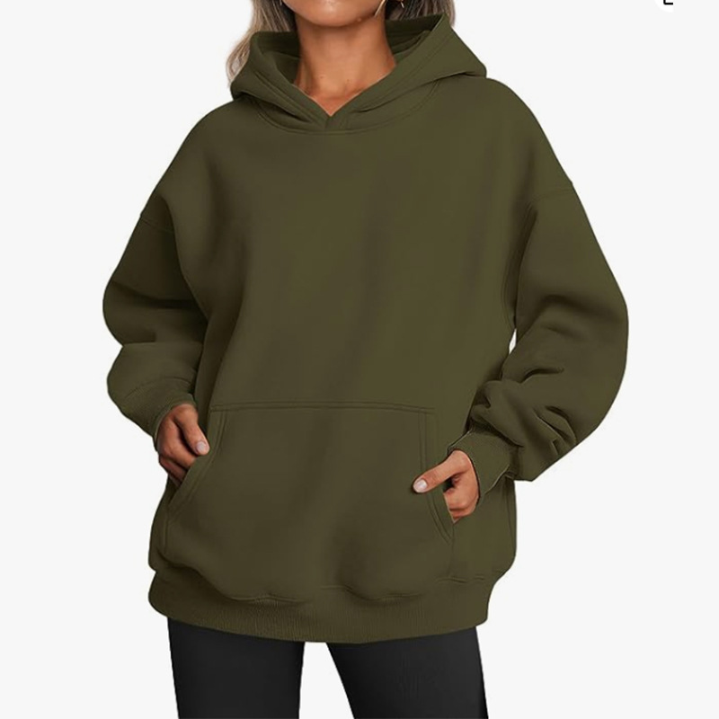 Picture of Amazon Europe and the United States cross-border foreign trade independent station 2023 new women's spring and autumn hooded sweater casual pocket jacket