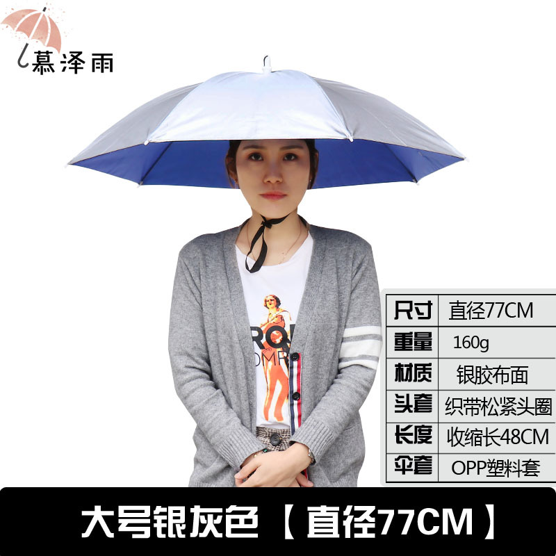 Picture of Wholesale Umbrella Hat Head-Mounted Sunshade Umbrella Fishing Hat Umbrella Sun Protection and Rainproof Overhead Outdoor Fishing Hat Umbrella