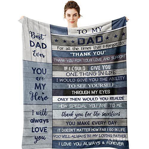 Picture of Cross-border gift to father flannel blanket single-layer printed blanket production source factory wholesale direct sales