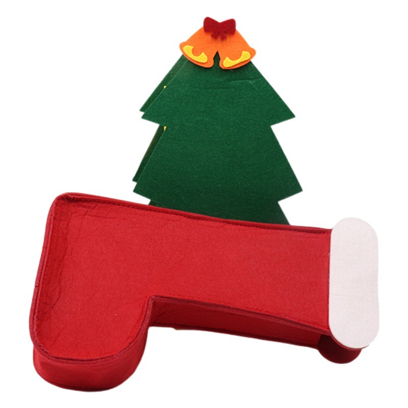 Cross-Border felt Christmas tree Christmas socks three-dimensional hanging diy Christmas cartoon decoration holiday dress up magic