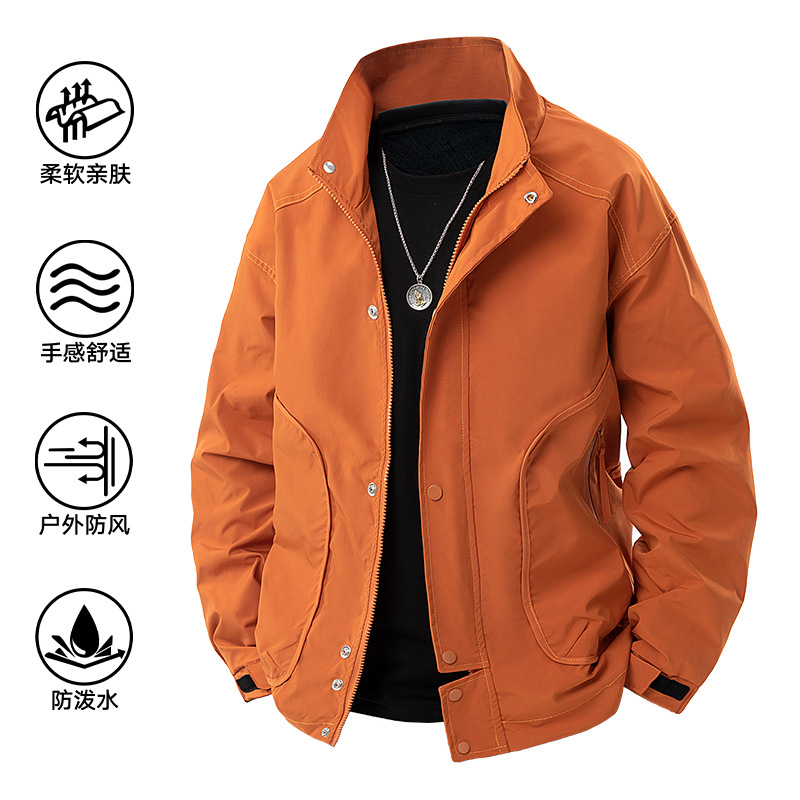 Jacket, male ruffian, new hooded youth outdoor sports leisure, windproof simple and versatile jacket trend