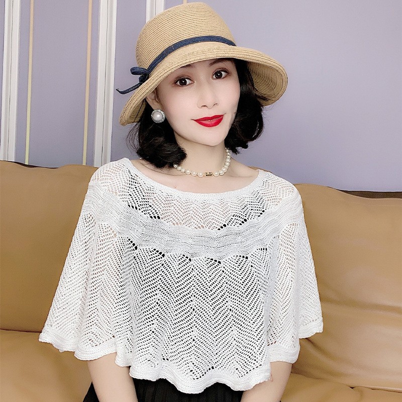 Picture of Women's Winter Pullover Neck Warmer, Solid Color Korean Style Versatile Neck Wrap, Knitted Ice Silk Pullover Small Cape Shawl