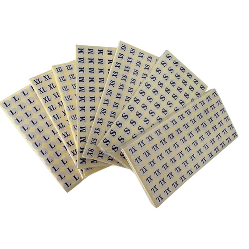 Picture of Postage clothes size label paper sticker round sticker size sticker table XS-6XL 4290 stickers/This