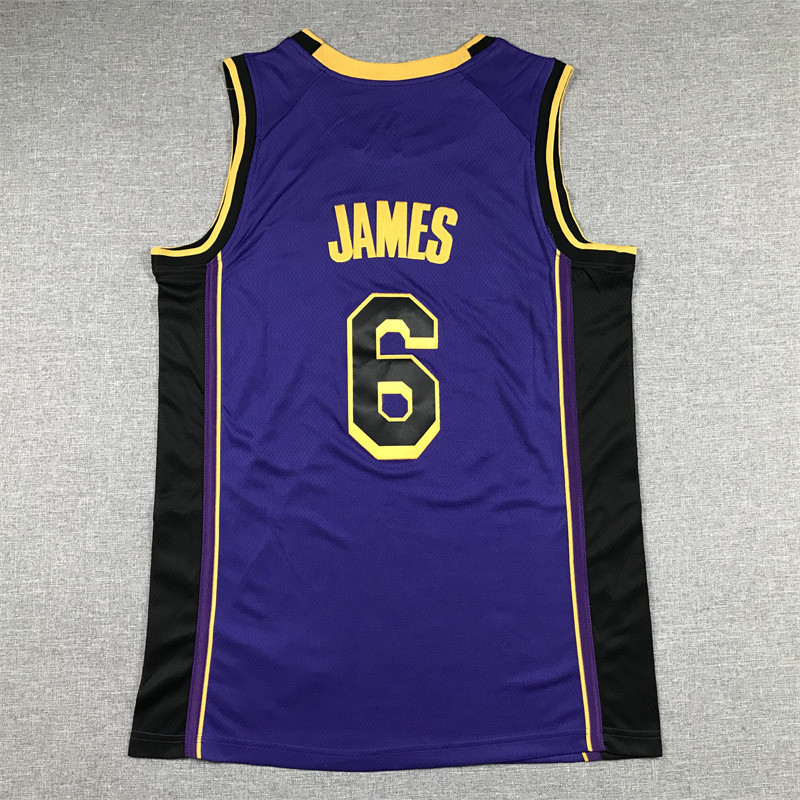 23 New Season Basketball Jersey Lakers No.6 James Embroidered Basketball Suit suit Training Basketball Suit