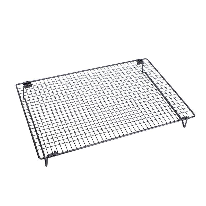 Picture of Baking Tools with Folding Leg Cake Inverted Cold Rack Bread Moon Cake Cooling Rack Non-stick Black Barbecue Net