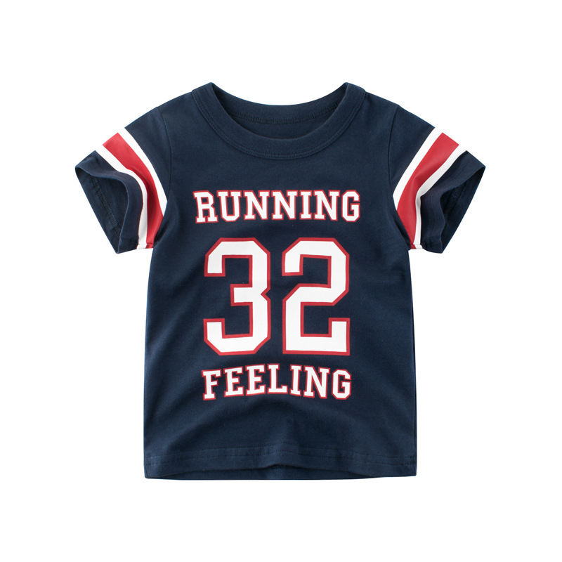 Picture of Korean Style Kidsren's Clothing Wholesale 2025 Summer Kidsren's T-Shirt Short-Sleeved Baby Boy Half-Sleeved Top Clothing One Piece Drop Shipping