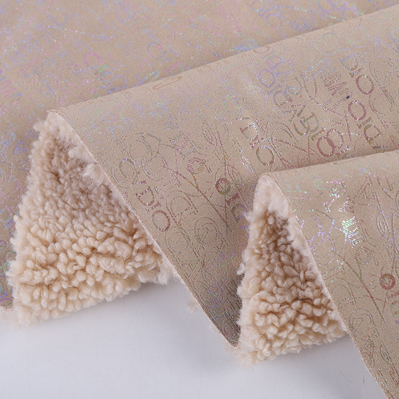 Picture of Local factory sells fur and wool integrated composite fabric lamb fleece autumn and winter coat children's clothing fashion fabric