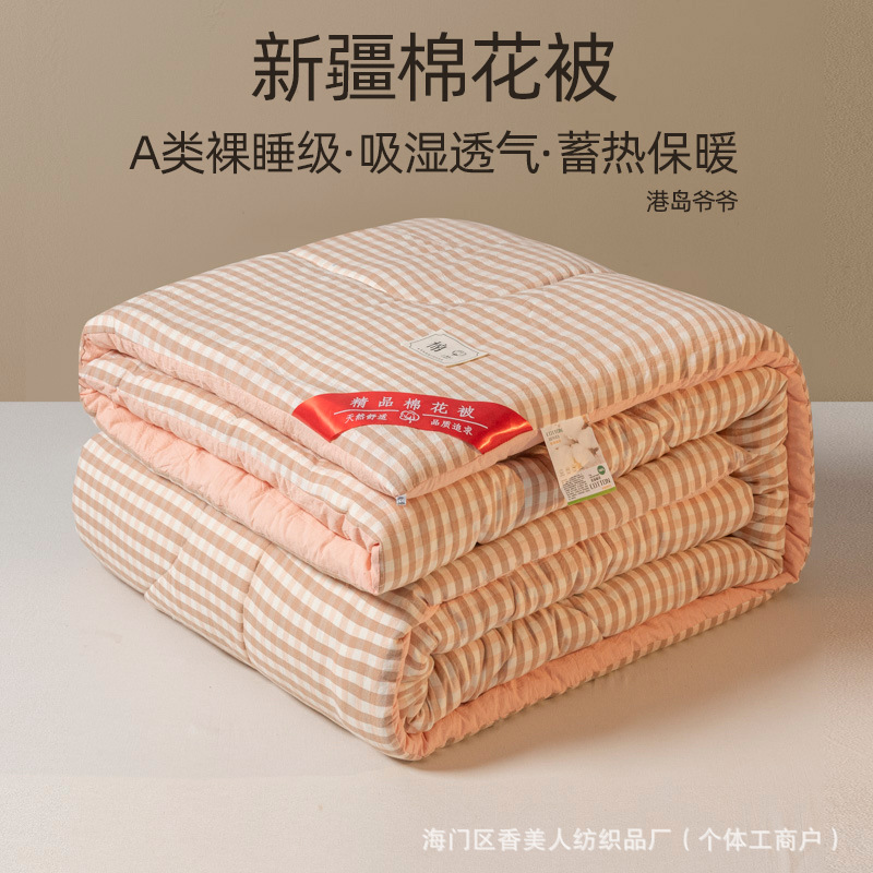 Picture of Xinjiang quilt cotton wool cotton wool cotton spring and autumn single mattress thickened student quilt cotton warm quilt core wholesale