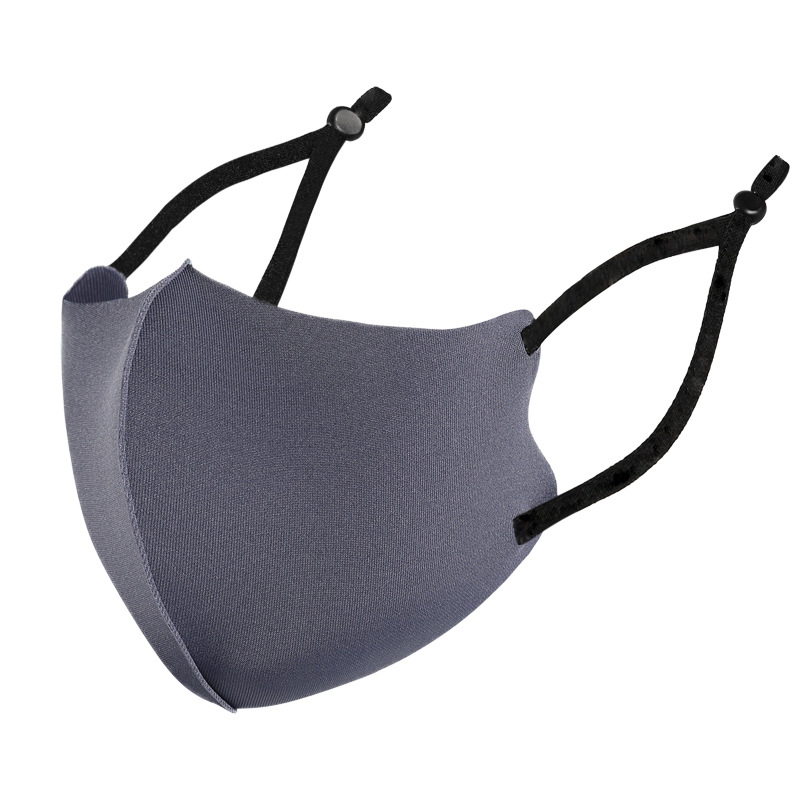 Picture of Dust-Proof Ice Silk Cotton Knitted Mask Wholesale Women's Summer Warm Anti-Smog Breathable Washable Adjustable 3D Black Mask