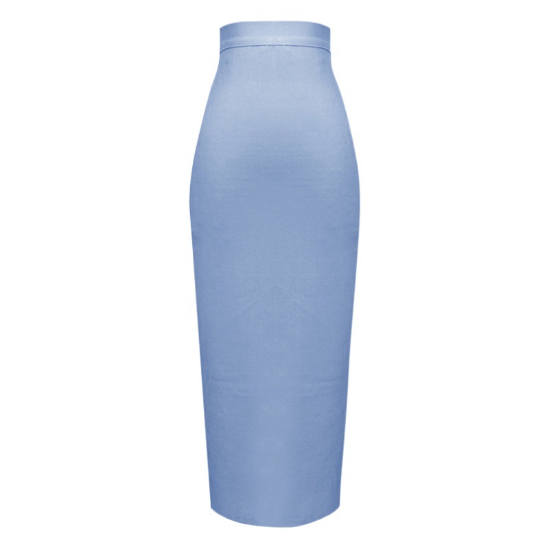 Amazon AliExpress Hot Sale Mid-Length Bandage Skirt Fashionable Elegant High Waist Elastic Hip One-Step Skirt