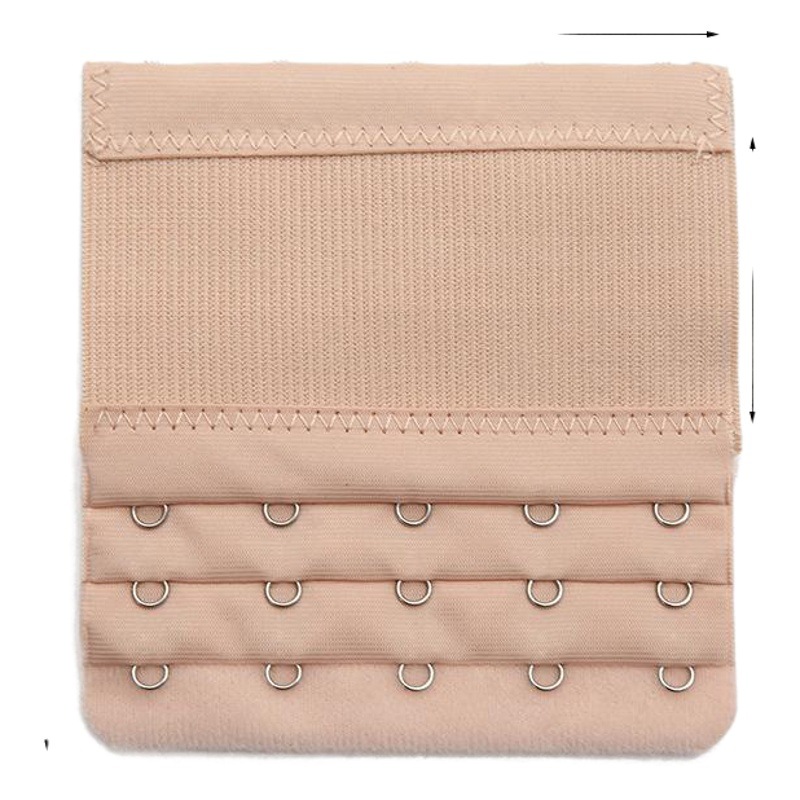 New Solid Color Bra Extension Buckle Elastic Three Rows and Five Buckles Manufacturer Wholesale Back Intimates Extension Belt Tube Top Buckle