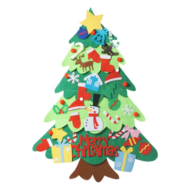 New style felt Christmas tree DIY Christmas decorations children Christmas gift door wall hanging decoration