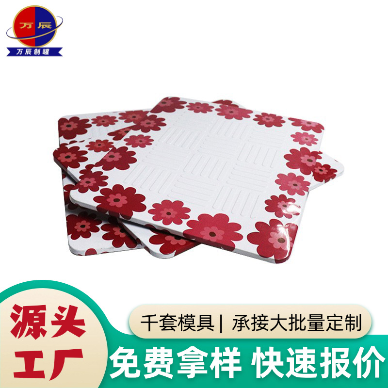 Factory Supply Metal Tray Rectangular Tinplate Universal Cigarette Candy Tray Printable logo