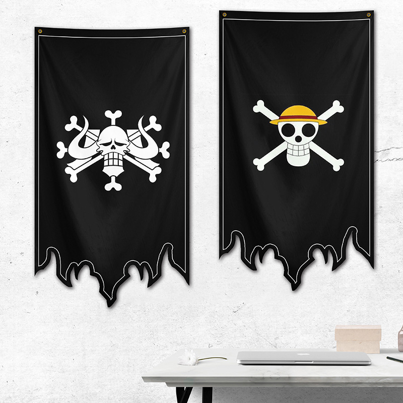Picture of One Piece Legion Flag Pirate Flag Flag Cartoon Animation COSPLAY Decorative Flag Factory Outlet