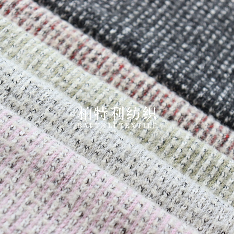 Picture of Autumn and winter woolen kaleidoscope yarn-dyed yarn blended knitted tweed fabric woolen coat fashion coat clothing fabric