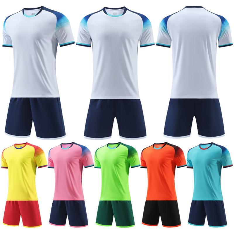 Soccer Clothes Set Men's Printed and Printed Football Sports Clothing for Primary School Students Children's Training Clothes Short Sleeve Soccer Clothes Team Clothes