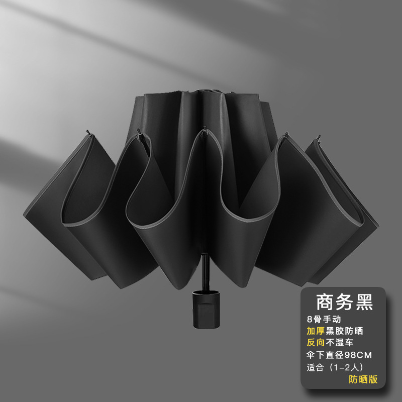 Picture of Umbrella Automatic Umbrella Large Size Enlarged and Thickeneded Reinforced Rainproof Folding Umbrella Rain or Shine Ladies Wholesale Parasol