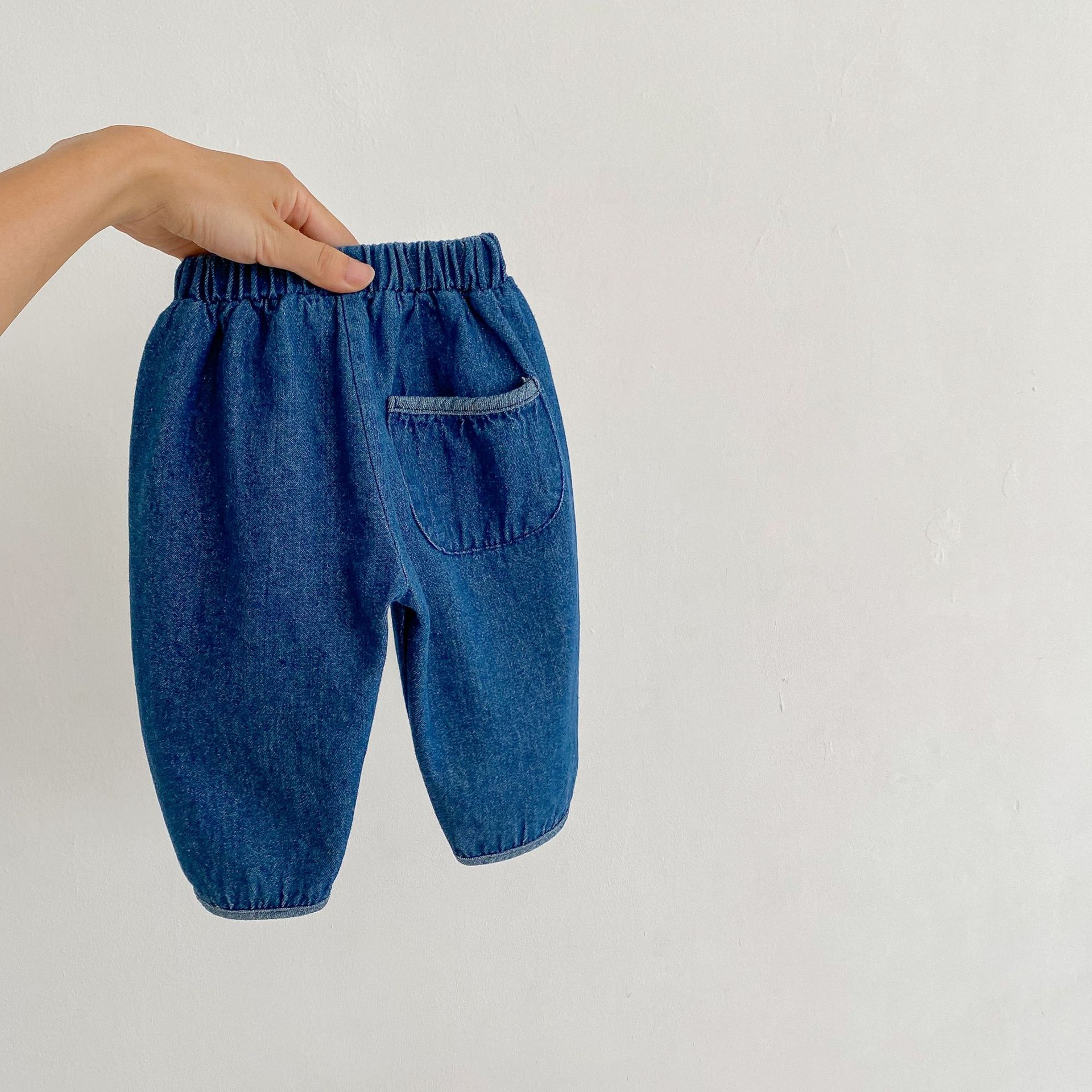 Picture of Ins 2025 New Autumn Clothing for Infants and Young Kidsren, Male and Female Babies, Cotton Denim Fashion Trendy Denim Carrot Long Pants