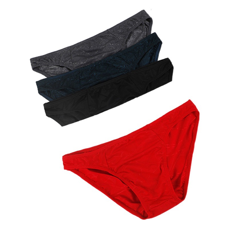 Ice Silk Men's Briefs Breathable Summer Refreshing Pants Thin Opaque U-Convex Foreign Trade Briefs Briefs