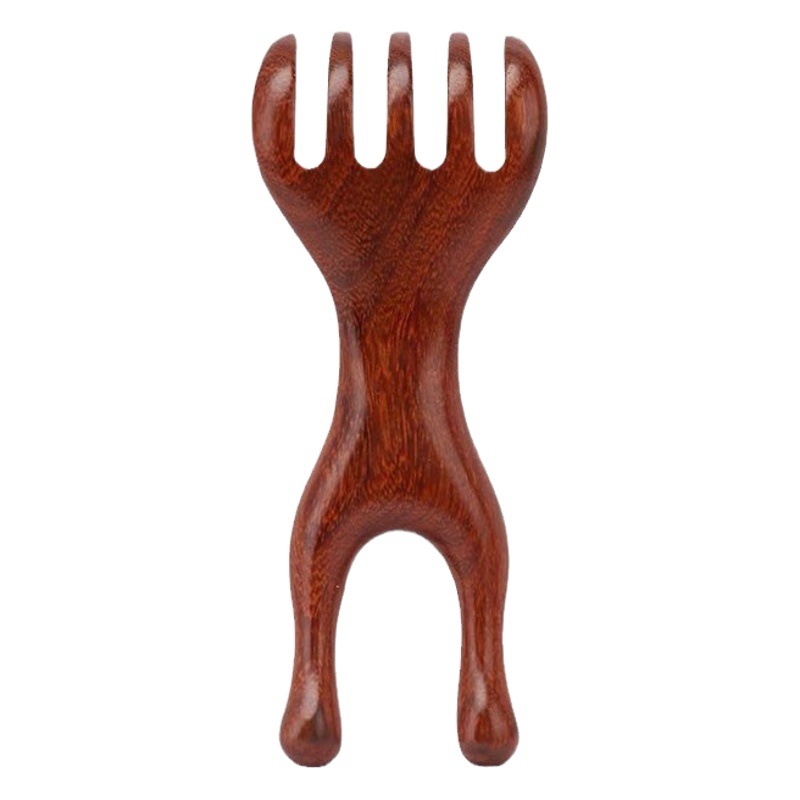 New gold sandalwood nose scraping massager eye nose bridge acupuncture stick scalp meridian five-claw massage comb wholesale