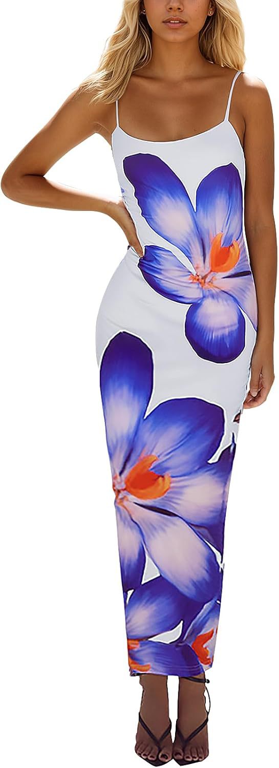 Picture of Autumn 2025 New Elegant Temperament Tight Low-cut Contrast Color Rose Print Design One Step Sling dress