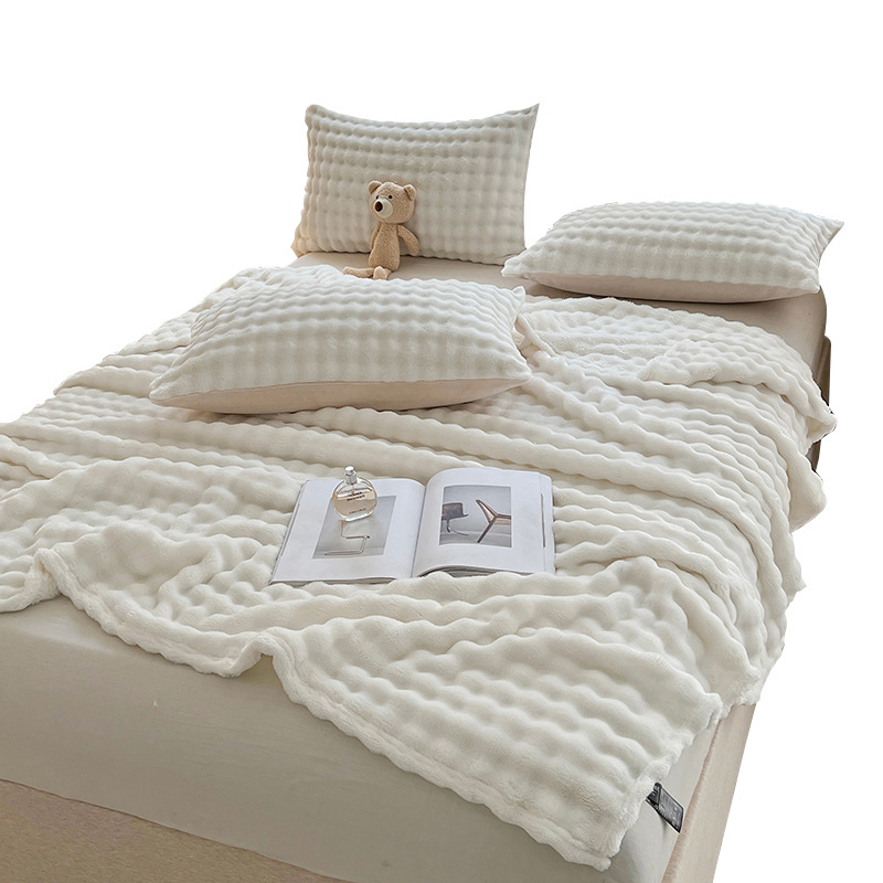 Picture of Ins Style Blanket Class A New Style Curled Bubble Velvet Casual Nap Blanket Thickened Blanket Sofa Cover Blanket Universal for All Seasons