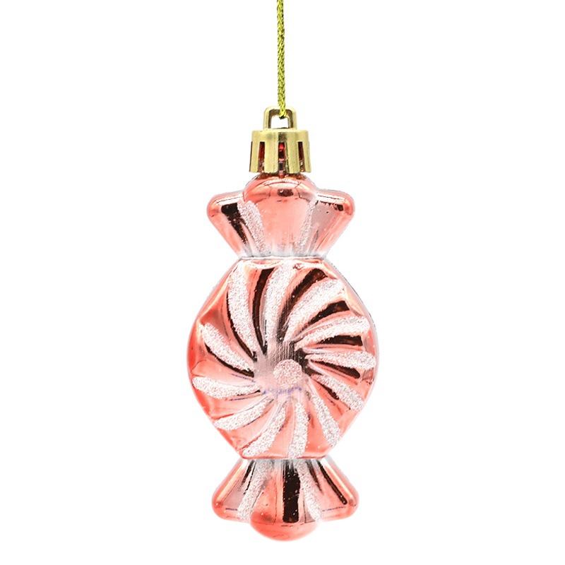 Cross-border wholesale new Christmas decoration candy Christmas tree decoration pendant Christmas ball painted Christmas gift