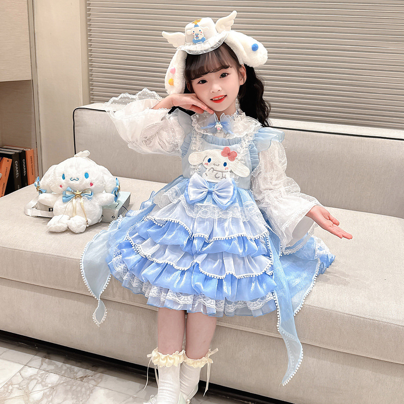 Girls Yugui Dog dress Two-Piece Autumn and Winter Princess Skirt Heavy Industry Lolita Hanging Four Seasons Holiday Clothing Wholesale