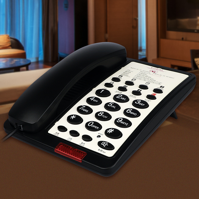 Star hotel guest room telephone one-touch speed dial large panel card indication information hotel fixed landline