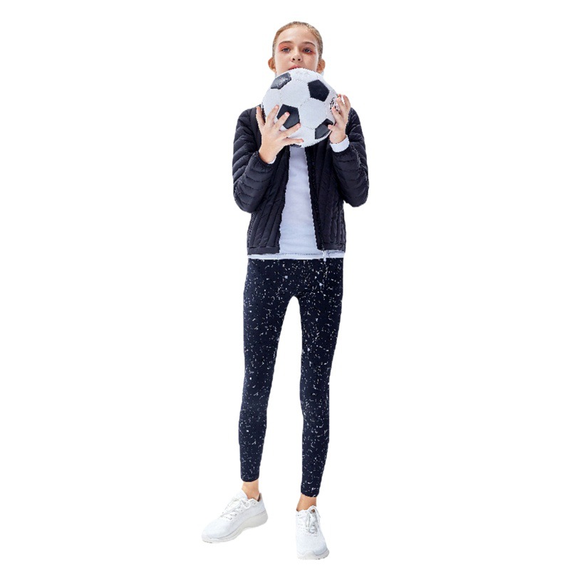 2024 new autumn and winter girls and children fleece-lined thickened outdoor yoga pants outdoor sports quick-drying tights