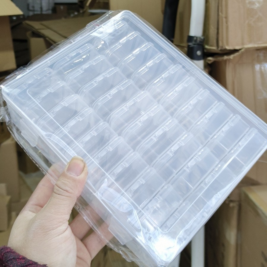 Desktop Sundries Storage Plastic Multi-compartment Set Box Transparent Jewelry Bead Box Jewelry Storage Box PP Storage Box