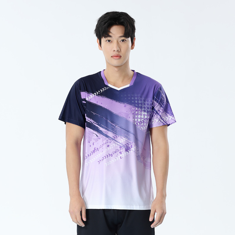 Picture of 2025 New Badminton Suit Women's Suit Quick-Drying Korean Version Men's Volleyball Table Tennis Game Training Team Suit Printing
