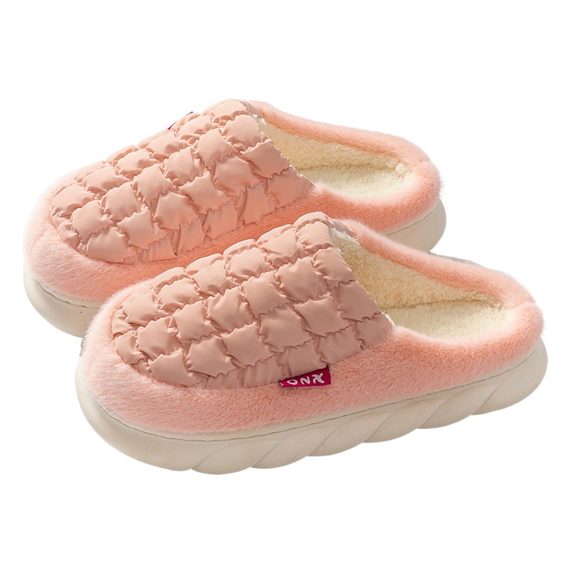 Plush slippers autumn and winter thick bottom household cotton slippers men's indoor non-slip home confinement cotton slippers women's winter